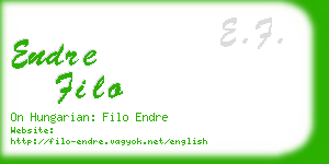 endre filo business card